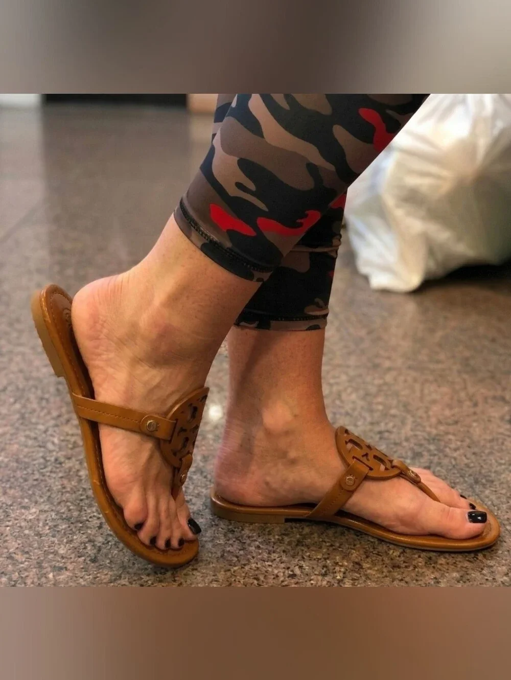 Tory Burch Miller Sandals Vintage Vachetta Size 10
